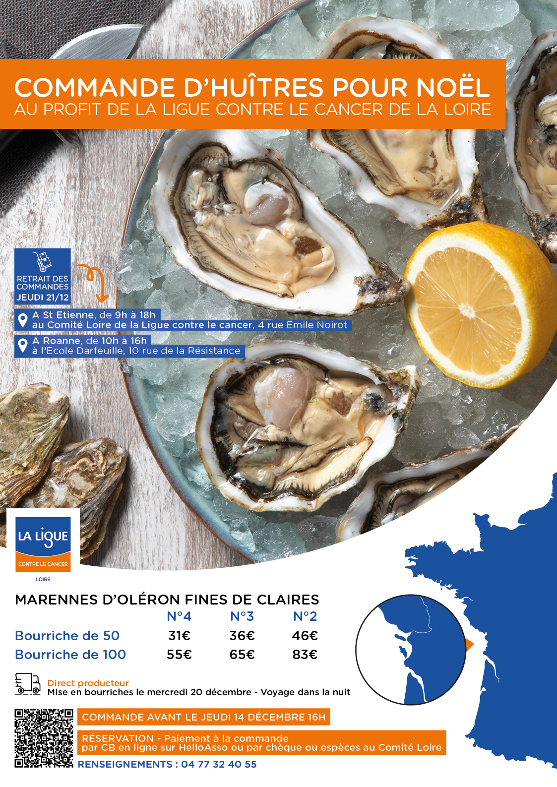 vente huitres noël cd42