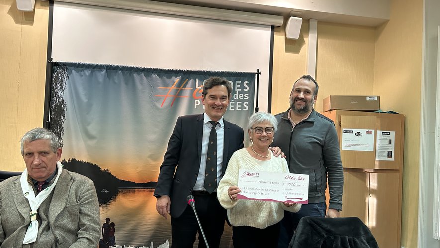 Lourdes : un chèque de 18 000€ pour la Ligue contre le Cancer après le loto du Lions et du Rotary
