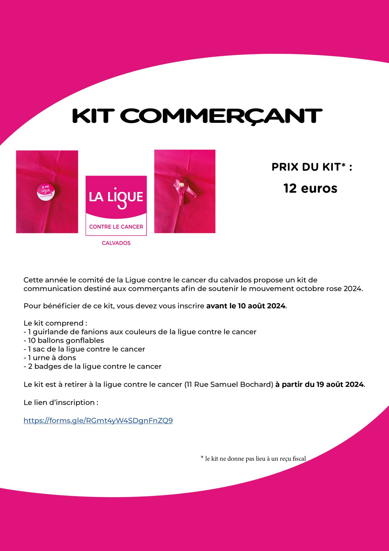 octobre rose, kit du commerçant