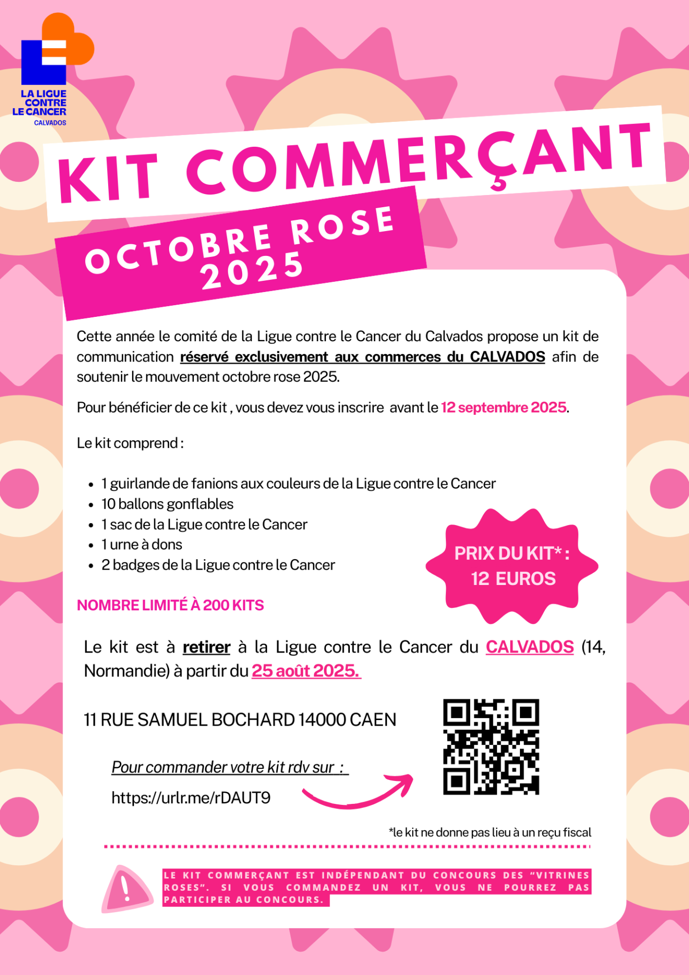 Kit commerçant octobre rose 2025