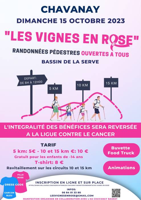 vignes en rose