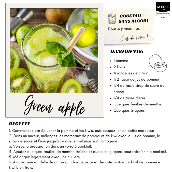 cocktail kiwi pommes