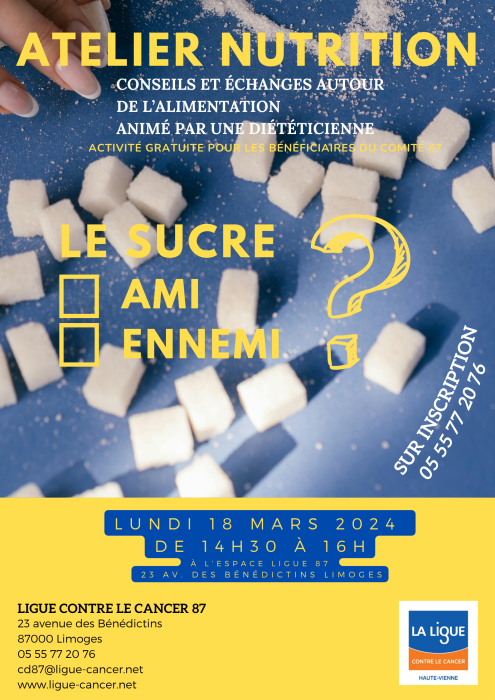 Atelier nutrition le sucre