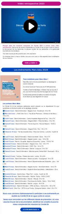 2Newsletter Janvier - Février 2024 du Comité 5' de la Ligue contre le cancer