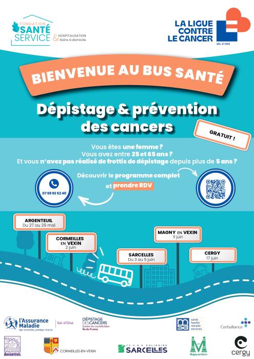 Affiche sur le bus santé