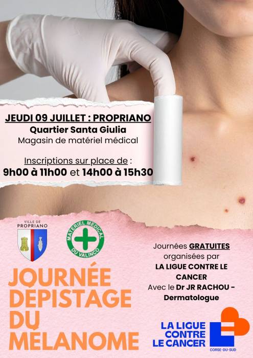 affiche dépistage mélanome propriano 2026