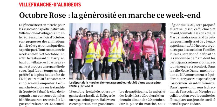 Article - Octobre Rose 2024 Tarn