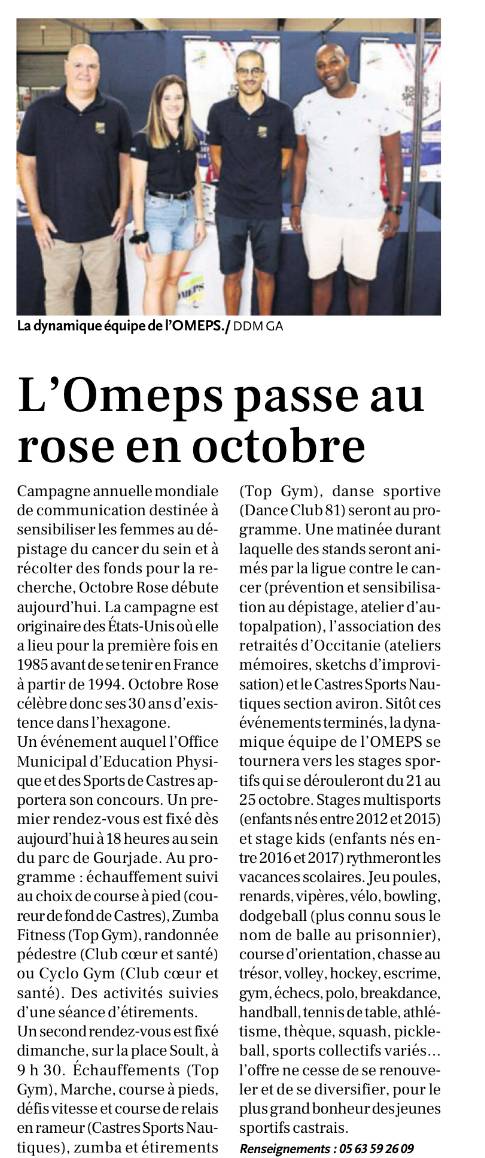 Article - Octobre Rose 2024 Tarn