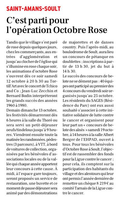 C'est parti pour l'opération Octobre Rose